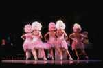 Dancers in a scene fr. the Broadway musical "Legs Diamond." (New York)