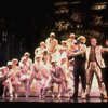 Actor Peter Allen (2R) w. dancers in a scene fr. the Broadway musical "Legs Diamond." (New York)