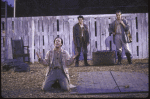 Actors Jim Shanklin (L) & Jere Shea (R) in a scene fr. the New York Shakespeare Festival production of the play "As You Like It" at the Delacorte Theater in Central Park. (New York)