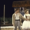 Actors (L-R) Jake Weber, Kathryn Meisle & Elizabeth McGovern in a scene fr. the New York Shakespeare Festival production of the play "As You Like It" at the Delacorte Theater in Central Park. (New York)