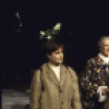 Actors (L-R) Elizabeth McGovern, Donald Moffat, Kathryn Meisle & Brad Sullivan in a scene fr. the New York Shakespeare Festival production of the play "As You Like It" at the Delacorte Theater in Central Park. (New York)