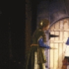 Actors (L-R) Kathleen McNenny, Howard Samuelsohn & Marisa Tomei in a scene fr. the New York Shakespeare Festival production of the play "Comedy of Errors" at the Delacorte Theater in Central Park. (New York)
