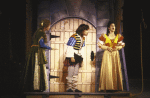 Actors (L-R) Kathleen McNenny, Howard Samuelsohn & Marisa Tomei in a scene fr. the New York Shakespeare Festival production of the play "Comedy of Errors" at the Delacorte Theater in Central Park. (New York)