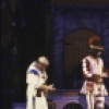 Actors (L-R) Larry Block, John Michael Higgins & Kati Kuroda in a scene fr. the New York Shakespeare Festival production of the play "Comedy of Errors" at the Delacorte Theater in Central Park. (New York)