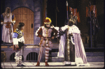 Actors (2L-R) Howard Samuelsohn, John Michael Higgins & Helmar Augustus Cooper in a scene fr. the New York Shakespeare Festival production of the play "Comedy of Errors" at the Delacorte Theater in Central Park. (New York)