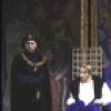 Actors (L-R) Richard Russell Ramos, Larry Bryggman, Arnold Molina, Reese Madigan and Roger Bart in a scene from the New York Shakespeare Festival production of the play "Henry IV Part 1." (New York)