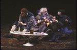 Actors David J. Steinberg, Louis Zorich, David Manis & Jason S. Woliner in a scene from the New York Shakespeare Festival production of the play "Henry IV Part 2." (New York)