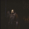 Actor Daniel Oreskes (R) w. cast  in a scene fr. the New York Shakespeare Festival production of the play "Henry IV Part 2." (New York)
