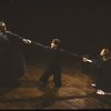 Actors (L-R) Robert Murch, Kevin Kline & Dana Ivey in a scene fr. the New York Shakespeare Festival production of the play "Hamlet." (New York)