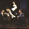 Actors (L-R) Reg E. Cathey, Kevin Kline & Philip Goodwin in a scene fr. the New York Shakespeare Festival production of the play "Hamlet." (New York)