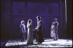 Actors (L-R) Larry Block, Cordelia Gonzales, Campbell Scott, Martha Plimpton and Byron Jennings in a scene from the New York Shakespeare Festival production of the play "Pericles." (New York)