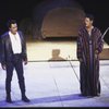 Actors (L-R) Christopher Walken & Raul Julia in a scene fr. the New York Shakespeare Festival production of the play "Othello" at the Delacorte Theater in Central Park. (New York)