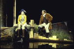 Actress Nance Williamson (L) in a scene from the New York Shakespeare Festival production of the play "Two Gentlemen of Verona" at the Delacorte Theater in Central Park. (New York)