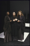 Actresses (L-R) Sharon Washington, Irene Worth & Ashley Crow in a scene fr. the New York Shakespeare Festival  production of the play "Coriolanus." (New York)