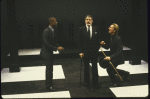 Actors (L-R) Andre Braugher, Paul Hecht & Larry Bryggman in a scene fr. the New York Shakespeare Festival production of the play "Coriolanus." (New York)