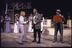 Actors (L-R) Fisher Stevens, John Amos and Gregory Hines in a scene from the New York Shakespeare Festival production of the play "Twelfth Night" at the Delacorte Theater in Central Park. (New York)