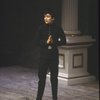 Actress Diane Venora as Hamlet in a scene fr. the New York Shakespeare Festival production of the play "Hamlet." (New York)