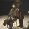 Actors (L-R) Robert Westenberg & George Hall in a scene fr. the New York Shakespeare Festival production of the play "Hamlet." (New York)