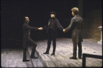 Actors (L-R) Ralph Byers, Diane Venora (as Hamlet) & Rick Lieberman in a scene fr. the New York Shakespeare Festival production of the play "Hamlet." (New York)