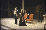Actors Kathleen Widdoes & Bob Gunton in a scene fr. the New York Shakespeare Festival production of the play "Hamlet." (New York)