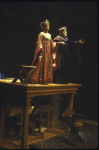 Actors (L-R) Raphael Sbarge & George Hamlin in a scene fr. the New York Shakespeare Festival production of the play "Hamlet." (New York)