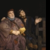 Actors (L-R) Kenneth McMillan & John Vickery in a scene fr. the New York Shakespeare Festival production of the play "Henry IV Part 1" at the Delacorte Theatre in Central Park. (New York)