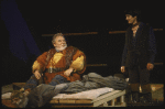 Actors (L-R) Kenneth McMillan & John Vickery in a  scene fr.the New York Shakespeare Festival production of the play "Henry IV Part 1" at the Delacorte Theatre in Central Park. (New York)