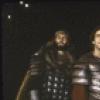 Actors (L-R) Ralph Byers, Mandy Patinkin & Robert Westenberg in a  scene fr. the New York Shakespeare Festival production of the play "Henry IV Part 1" at the Delacorte Theatre in Central Park. (New York)