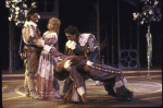 Actors (L-R) Thomas Gibson, Deborah Rush, Elizabeth McGovern and James Goodwin in a scene from the New York Shakespeare Festival production of the play "Two Gentlemen of Verona" at the Delacorte Theater in Central Park. (New York)