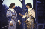 Actors (L-R) James Goodwin and Thomas Gibson in a scene from the New York Shakespeare Festival production of the play "Two Gentlemen of Verona" at the Delacorte Theater in Central Park. (New York)