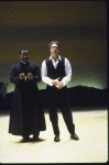 Actors (L-R) Wendell Pierce & Val Kilmer in a scene fr. the New York Shakespeare Festival production of the play "'Tis Pity She's a Whore." (New York)