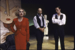 Actors (L-R) Ellen McEldudd, Erick Avair & Jared Harris in a scene fr. the New York Shakespeare Festival production of the play "'Tis Pity She's a Whore." (New York)