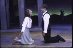 Actors Jeanne Tripplehorn & Val Kilmer in a scene fr. the New York Shakespeare Festival production of the play "'Tis Pity She's a Whore." (New York)