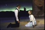 Actors Jeanne Tripplehorn & Val Kilmer in a scene fr. the New York Shakespeare Festival production of the play "'Tis Pity She's a Whore." (New York)