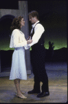 Actors Jeanne Tripplehorn & Val Kilmer in a scene fr. the New York Shakespeare Festival production of the play "'Tis Pity She's a Whore." (New York)