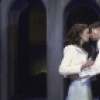 Actors Jeanne Tripplehorn & Val Kilmer in a scene fr. the New York Shakespeare Festival production of the play "'Tis Pity She's a Whore." (New York)