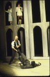 Actors (L-R) Erick Avair & Daniel Oreskes in a scene fr. the New York Shakespeare Festival production of the play "'Tis Pity She's a Whore." (New York)
