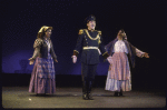 Actors (L-R) Eleanor Reissa, Bruce Adler & Lori Wilner in a scene fr. the Broadway musical revue "Those Were the Days." (New York)