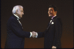 Actors (L-R) Robert Abelson & Bruce Adler in a scene fr. the Broadway musical revue "Those Were the Days." (New York)