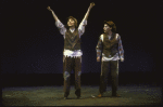 Actresses (L-R) Eleanor Reissa & Lori Wilner in a scene fr. the Broadway musical revue "Those Were the Days." (New York)