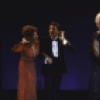 Actors (L-R) Eleanor Reissa, Bruce Adler, Mina Bern, Robert Abelson & Lori Wilner in a scene fr. the Broadway musical revue "Those Were the Days." (New York)