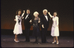 Actors (L-R) Eleanor Reissa, Bruce Adler, Mina Bern, Robert Abelson & Lori Wilner in a scene fr. the Broadway musical revue "Those Were the Days." (New York)