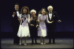 Actors (L-R) Bruce Adler, Eleanor Reissa, Mina Bern, Lori Wilner & Robert Abelson in a scene fr. the Broadway musical revue "Those Were the Days." (New York)