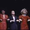 L-R) Actress Leslie Uggams, composer Jerry Herman & actress Carol Channing in a scene fr. the National tour of the musical revue "Jerry's Girls." (New York)