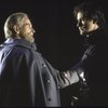 (L-R) Actors Jeff Weiss & Kevin Kline in a scene fr. the New York Shakespeare Festival production of the play "Hamlet." (New York)