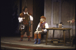 Actors (L-R) William Duff-Griffin and Peter MacNicol in a scene from the New York Shakespeare Festival production of the play "Twelfth Night" at the Delacorte Theater in Central Park. (New York)