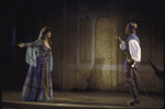 Actors Kathleen Layman and Perry Lang in a scene from the New York Shakespeare Festival production of the play "Twelfth Night" at the Delacorte Theater in Central Park. (New York)