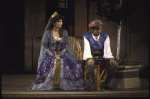 Actresses (L-R) Kathleen Layman and Kim Greist in a scene from the New York Shakespeare Festival production of the play "Twelfth Night" at the Delacorte Theater in Central Park. (New York)