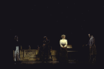 Actors (L-R) John McMartin, Joel Blum, Elaine Stritch & Mark Jacoby in a scene fr. the revival of the Broadway musical "Showboat." (New York)