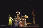 Actress Dorothy Stanley (L) w. cast in a scene fr. the revival of the Broadway musical "Showboat." (New York)